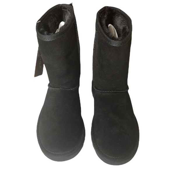 Kemi Bella Short Suede Faux Fur Boots Size 6 - Picture 3 of 11